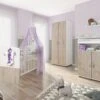 Nonjoo. Babyzimmer Hanna Set 3: Best. Aus Babybett, Kommode, Wickelaufsatz, Wandboard Und Kleiderschrank 2-trg.