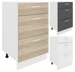 VCM Küchenschrank Breite 50 Cm Schublade Unterschrank Küche Küchenmöbel Esilo