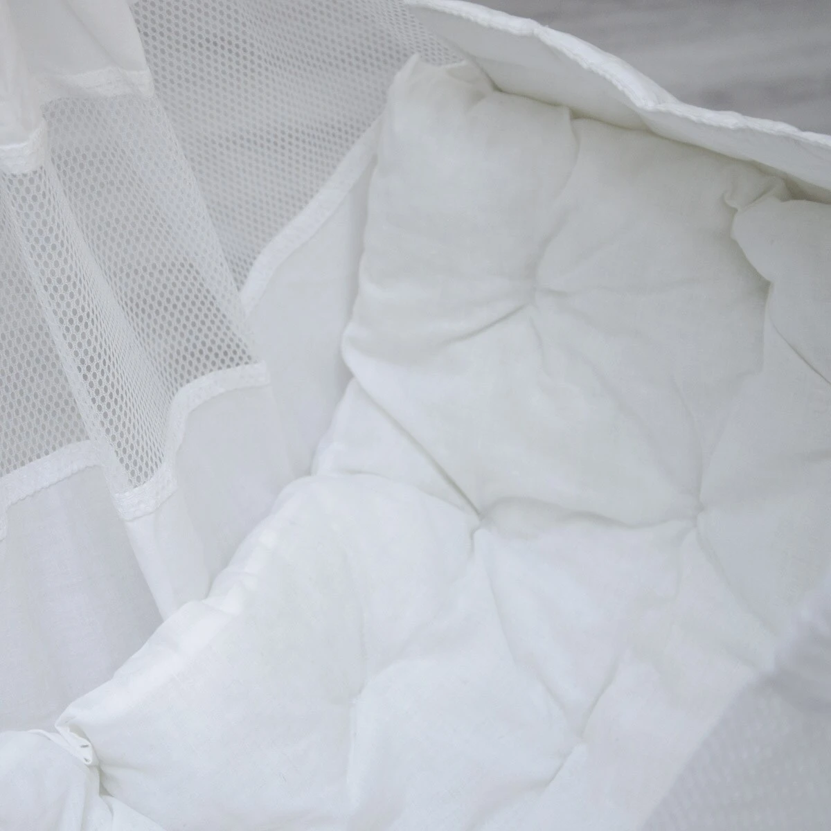 Babyhängematte Baby-Feder-Wiege Mit Spreizstab | 100% Baumwolle Naturstoff | Kinderhängematte Hängew - Image 2