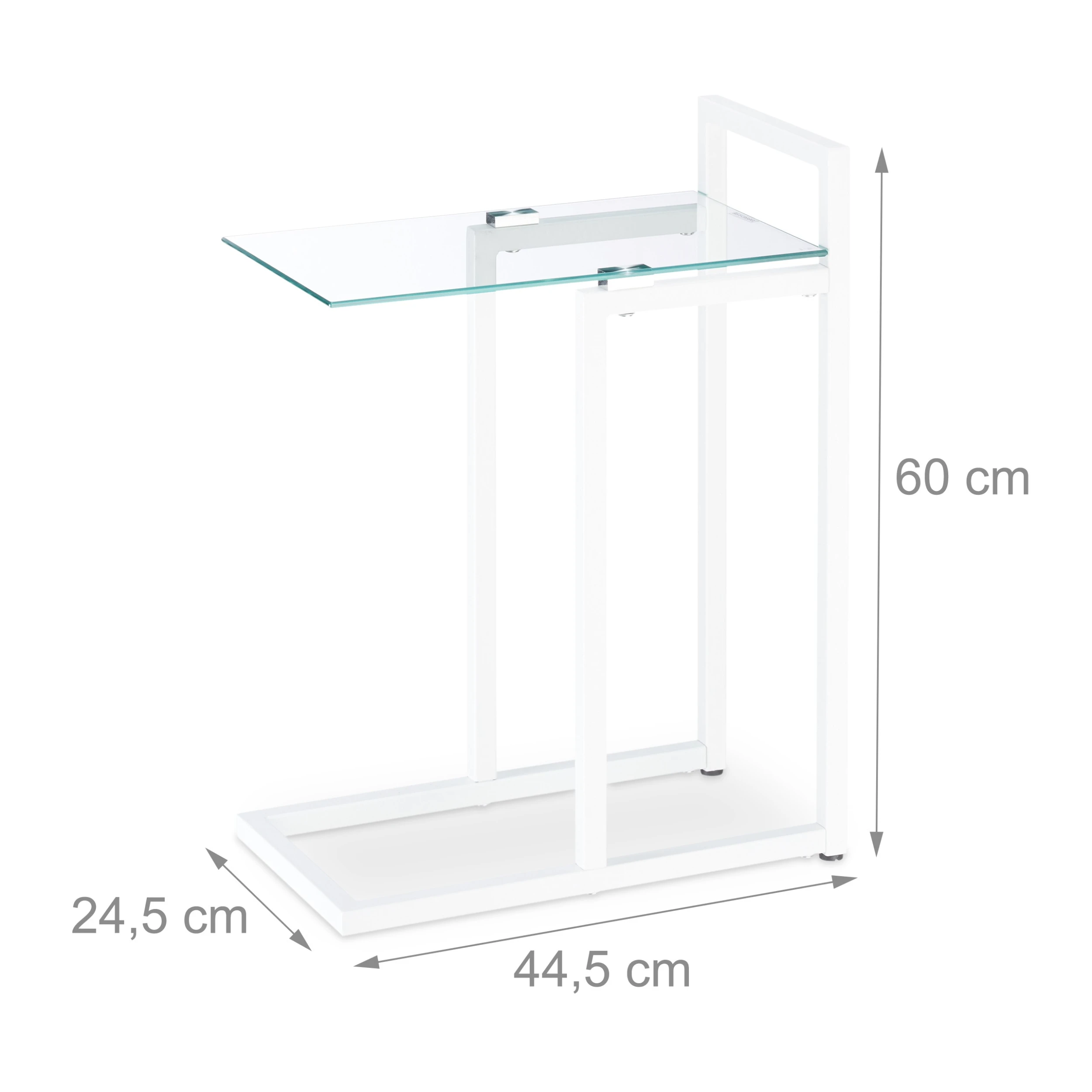 Relaxdays Edler Beistelltisch Aus Metall Und Glas - Image 4
