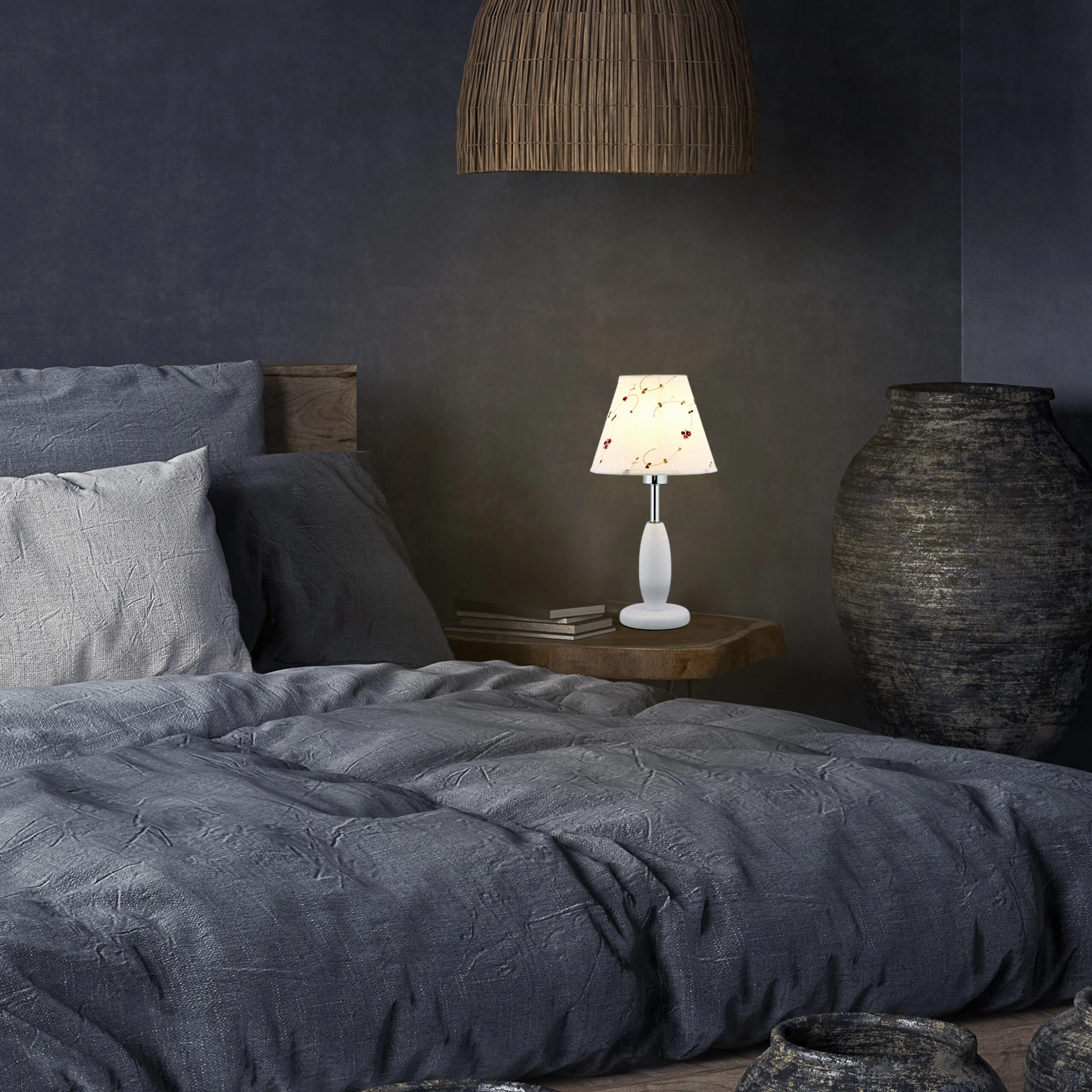 Relaxdays Tischlampe Blumen – Bild 2