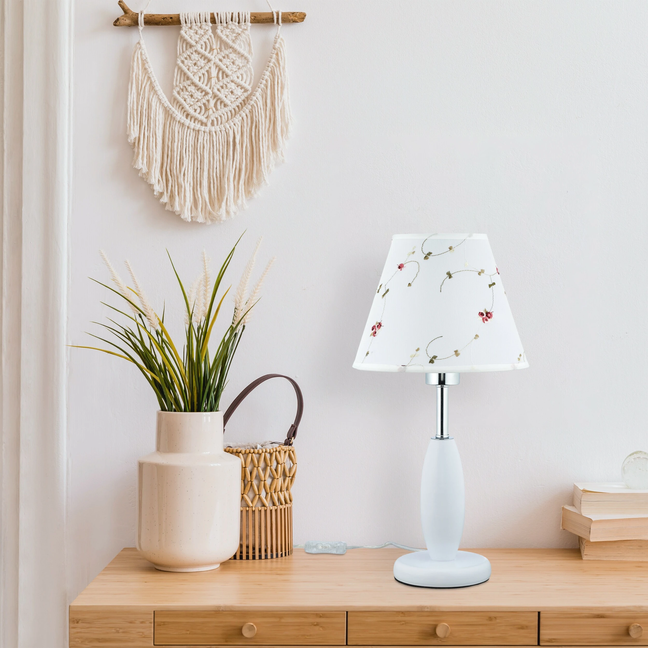 Relaxdays Tischlampe Blumen – Bild 3