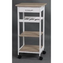 HTI-Living Küchenrollwagen 3 Ablageflächen Skandi