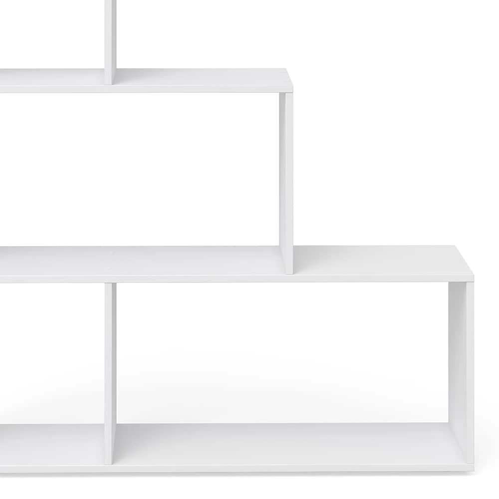 Vicco Treppenregal Asym Raumteiler Bücherregal Regal Wandregal 4 Fächer Weiß - Image 6